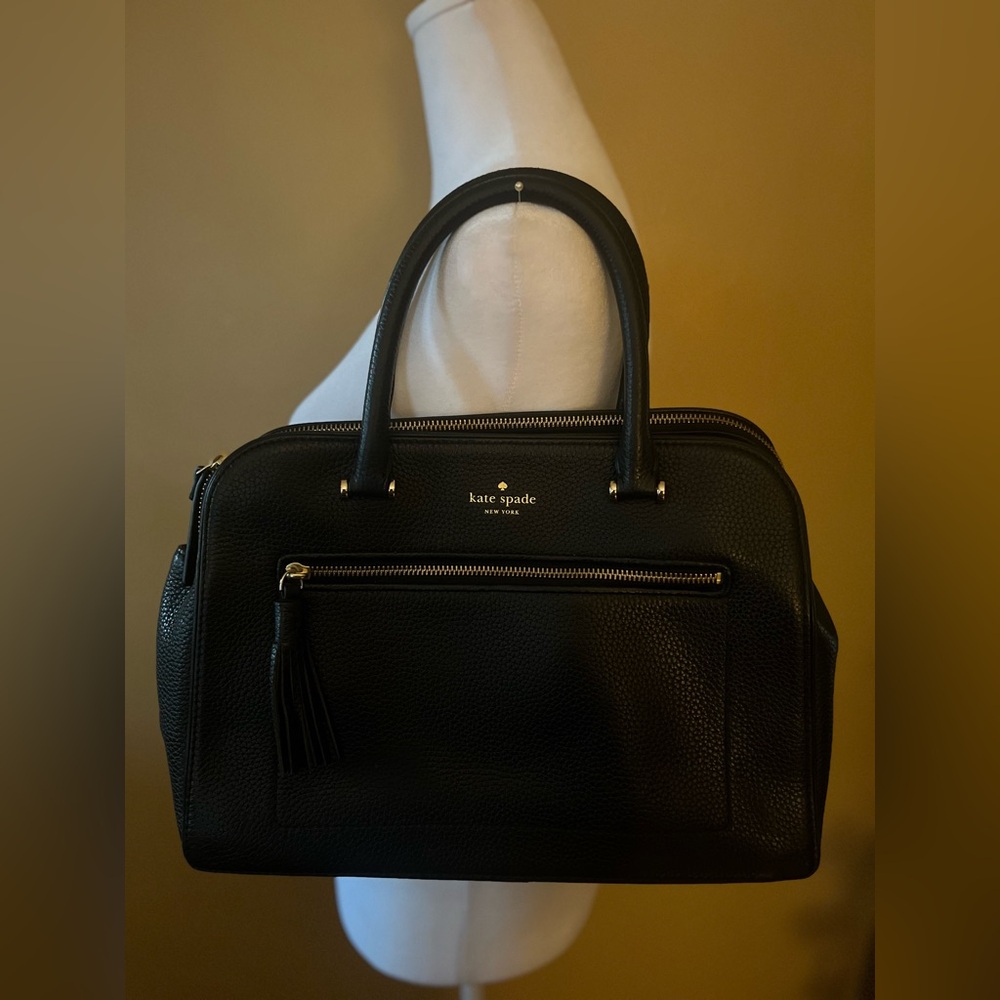 Kate Spade Black Leather Kalen Chester Street Satchel